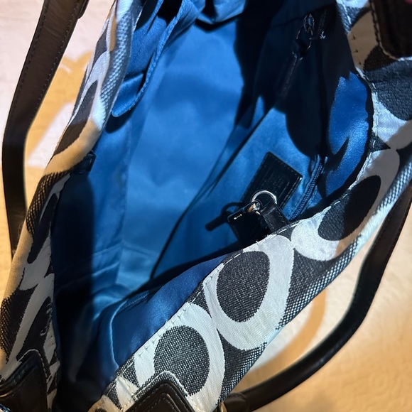 Coach Tote, lots of room. Used, some stains, see pictures - Picture 8 of 12
